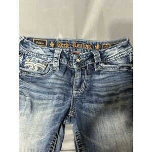 Rock Revival Jeans Pilkin Easy Boot Embellished Pockets Womens 30. 30 Inseam